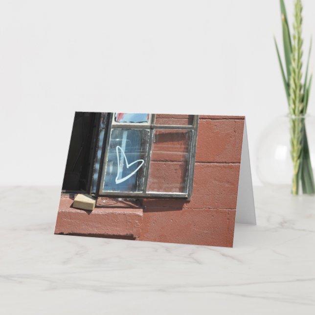 Kärlek Heart Graffiti Helgkort (Framsida)