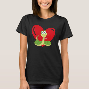 Kärlek Heart Graphic Valentine Day Snake Boys Kids T Shirt