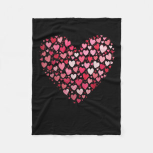 Kärlek Heart Graphic Valentines day Womens Girls B Fleecefilt