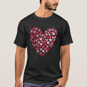 Kärlek Heart Graphic Valentines day Womens Girls B T Shirt