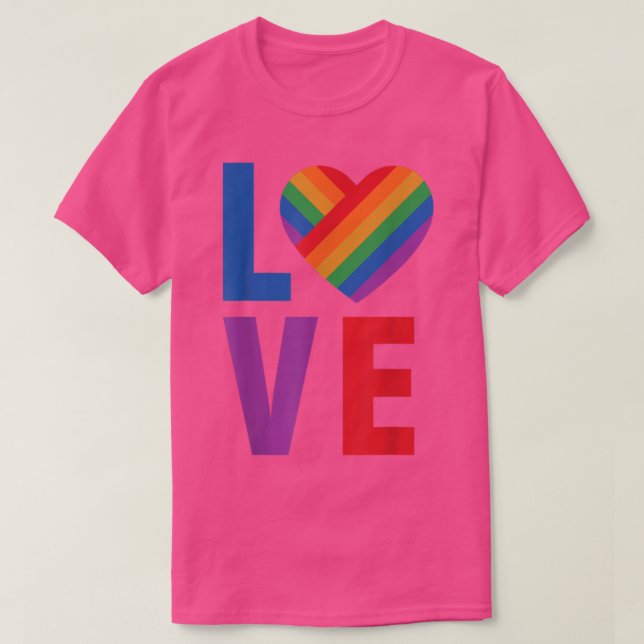Kärlek Heart HGBT-Pridet  T Shirt (Design framsida)