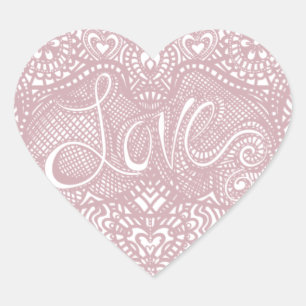 Kärlek Heart Hjärtformat Klistermärke