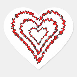 Kärlek Heart Hjärtformat Klistermärke