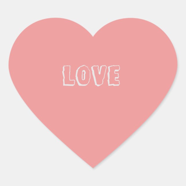Kärlek Heart Hjärtformat Klistermärke (Framsida)