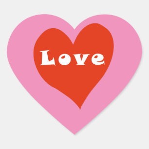 Kärlek Heart Hjärtformat Klistermärke
