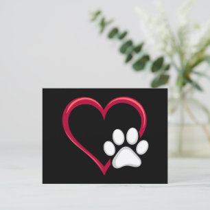 Kärlek Heart Hund Alla hjärtans dag i Hund älskare Vykort