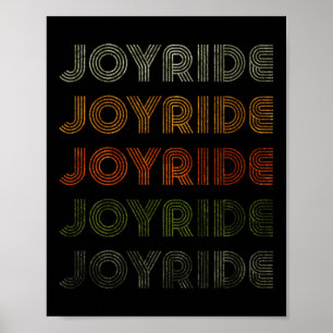 Kärlek Heart Joyride Tee Grunge Vintage Stil Black Poster