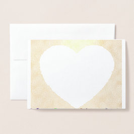 Kärlek Heart Keepsaké Memory Rosa Destiny's's Folierat Kort