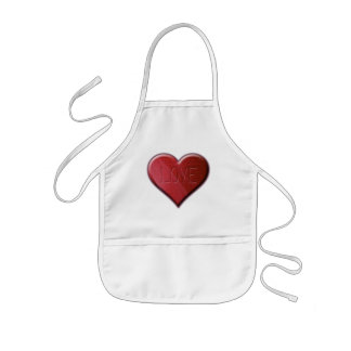 Kärlek Heart Kids Apron Barnförkläde