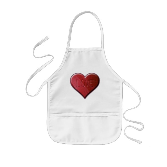 Kärlek Heart Kids Apron Barnförkläde (Framsidan)