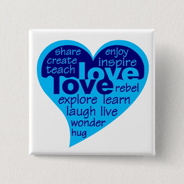 Kärlek Heart-knapp Knapp (Framsida)