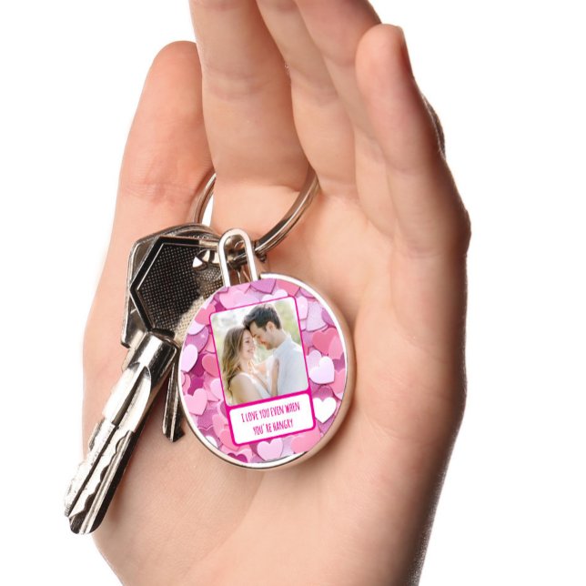 Kärlek Heart-konfetti när du är arg Nyckelring (Skapare uppladdad)