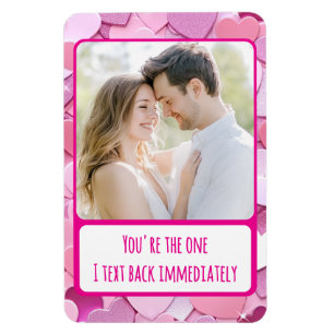 Kärlek Heart-konfetti-text tillbaka flexibel Magnet