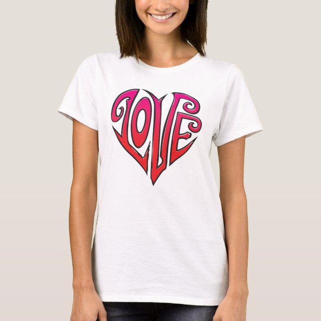 Kärlek Heart Logotyp T-shirt (Framsida)