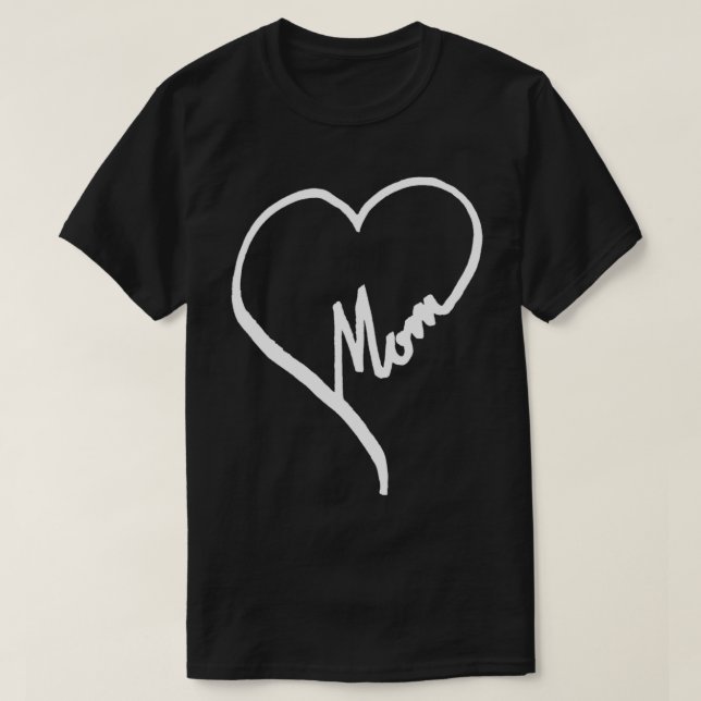 Kärlek Heart Mamma T Shirt (Design framsida)