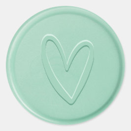 Kärlek Heart Mint Vax Seal Sticker Runt Klistermärke