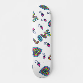 Kärlek Heart Modern Mönster Mini Skateboard Bräda 18,5 Cm