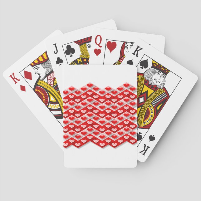 Kärlek Heart Mönster Casinokort (Baksidan)