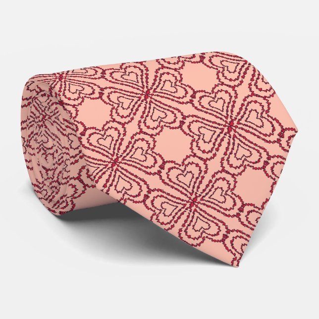 Kärlek Heart Mönster Slips (Rullad)