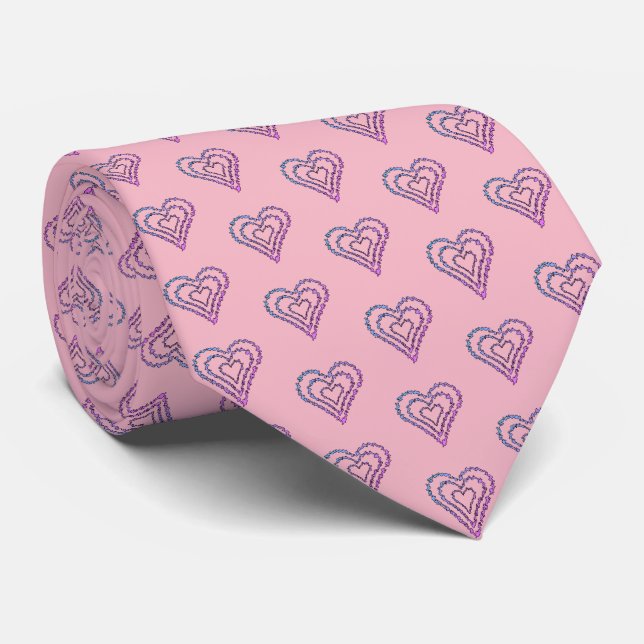Kärlek Heart Mönster Slips (Rullad)