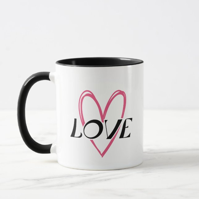 Kärlek Heart Mugg (Vänster)