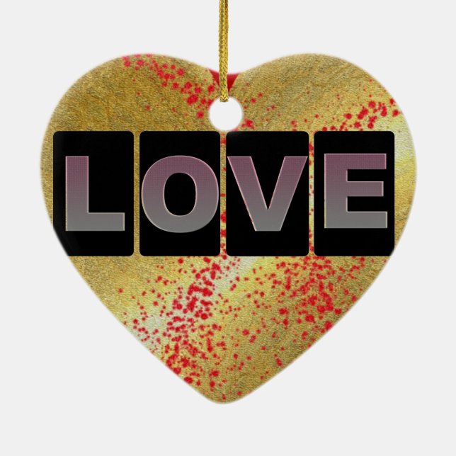 Kärlek Heart Ornament (Baksidan)