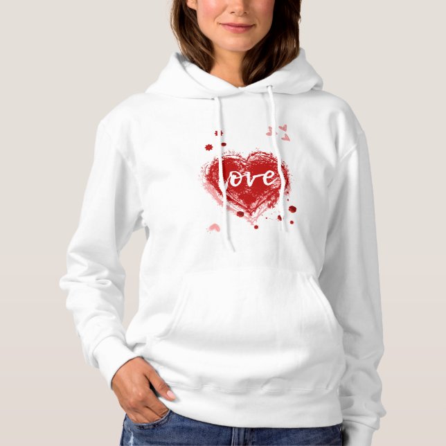 Kärlek Heart på alla hjärtans dag T Shirt (Framsida)