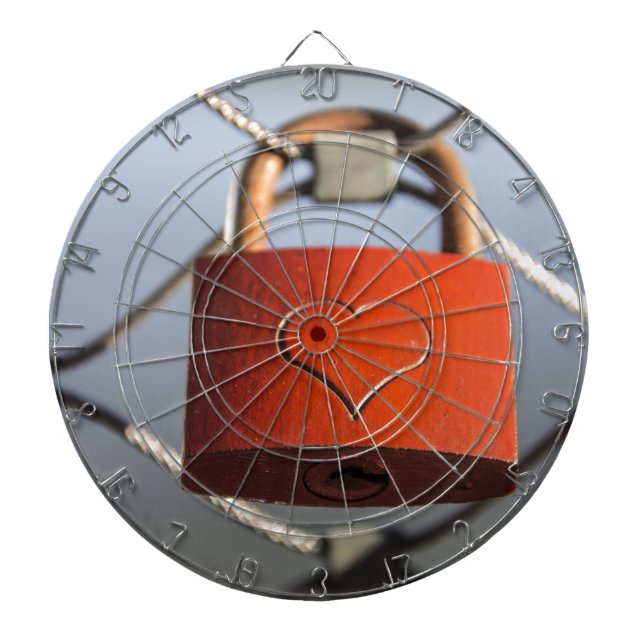 Kärlek Heart Padlock Piltavla (Framsidan)