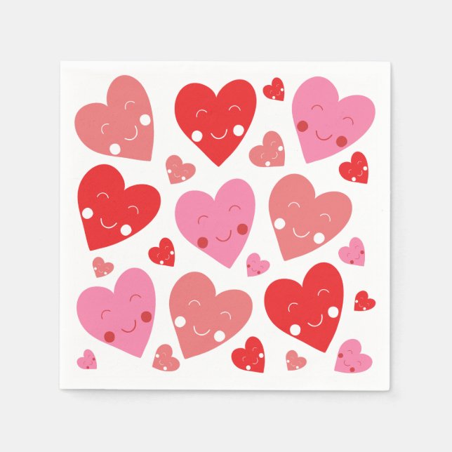 Kärlek Heart Pappersservett (Framsidan)