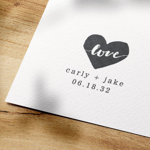 Kärlek Heart Personligt bröllp Frimärke Stämpel