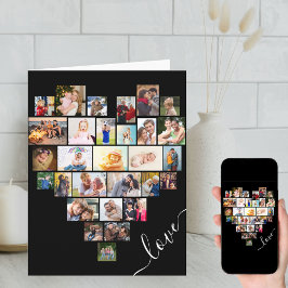 Kärlek Heart Photo Collage Lycklig-årsdagen Kort