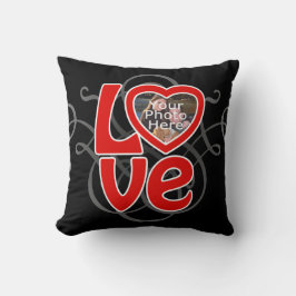 Kärlek Heart Photo Ram Anpassningsbar Pillow Kudde