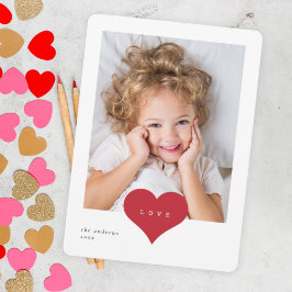 Kärlek Heart Photo Valentines day Julkort