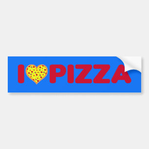 Kärlek Heart Pizza Addict Pizza Delivery Guy Bildekal