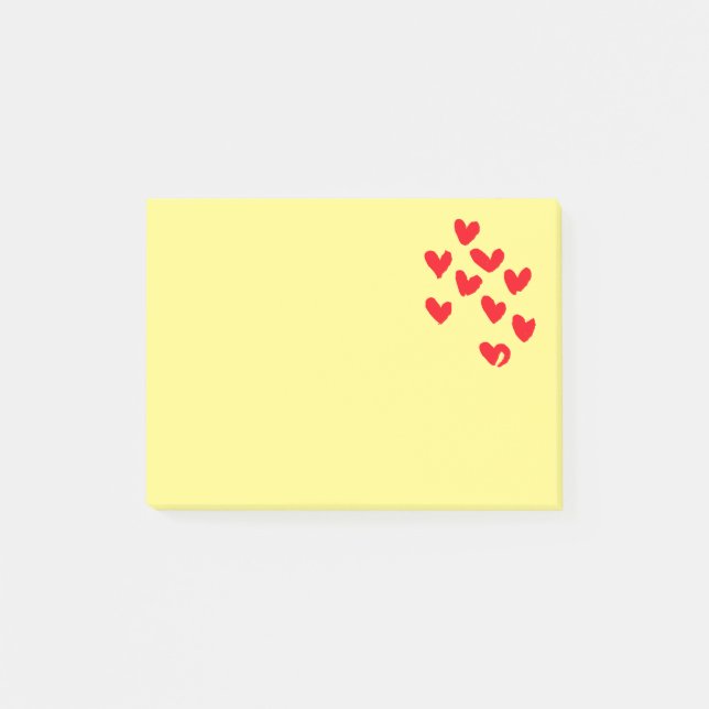 Kärlek Heart Post it Notes Post-it Block (Framsida)