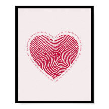 Kärlek Heart Poster WallArt Home Decor
