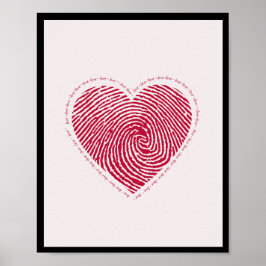 Kärlek Heart Poster WallArt Home Decor