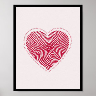 Kärlek Heart Poster WallArt Home Decor