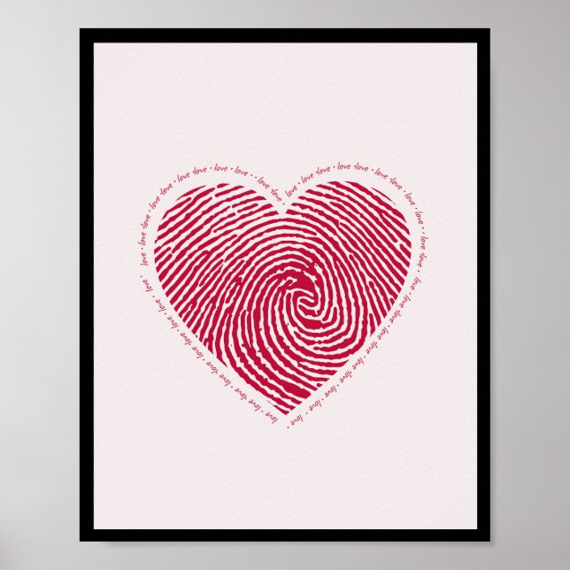 Kärlek Heart Poster WallArt Home Decor (Framsidan)