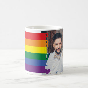 Kärlek Heart Rainbow Gay pride LGBT Photo Kaffemugg