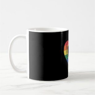 Kärlek Heart retro Groovy HBT Rainbow Pride Gear Kaffemugg
