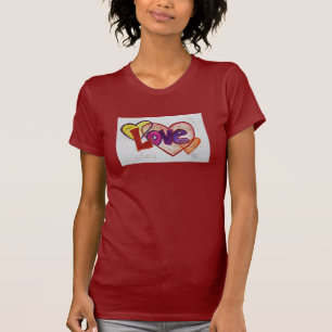 Kärlek Heart Ringar Glitter inspirationskälla för T-shirt