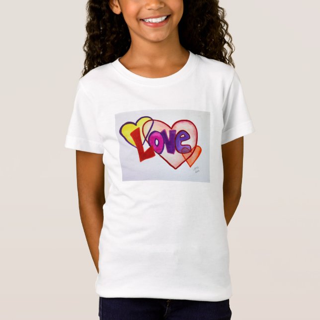 Kärlek Heart Ringar inspiration Ord Art Shirt Tröja (Framsida)