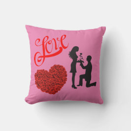 Kärlek Heart Rosa Home Decor Dekorativ kudde