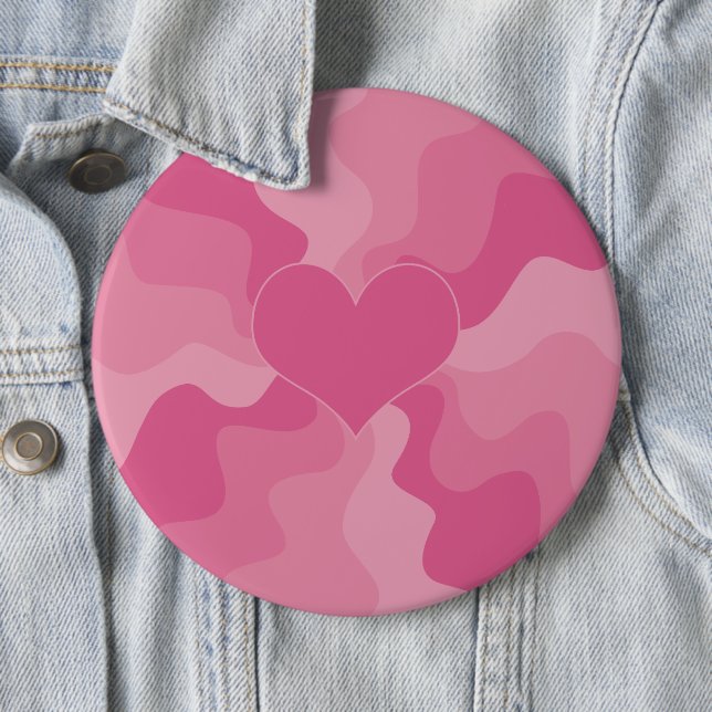 Kärlek Heart - Rosa Knapp (In Situ)