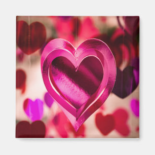 Kärlek Heart Rosa Valentines day-årsdagen Magnet