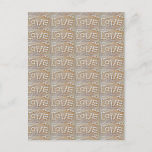 Kärlek Heart Sea Snäcka Beach Hearts Seashells Som Vykort
