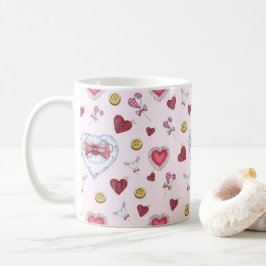 Kärlek Heart Seed Watercolor Kaffemugg