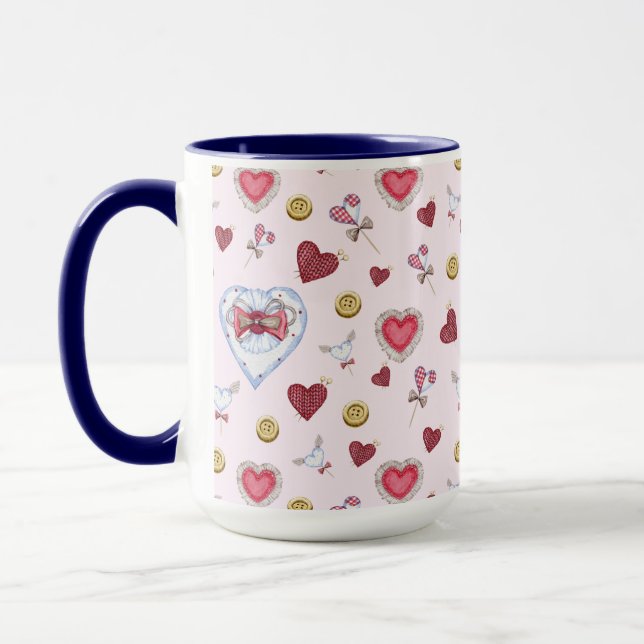 Kärlek Heart Seed Watercolor        Mugg (Vänster)