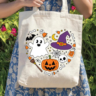 Kärlek Heart Shape Spooky Halloween keepsakes Wome Tygkasse